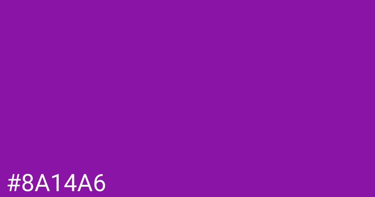 Hex color #8a14a6 graphic