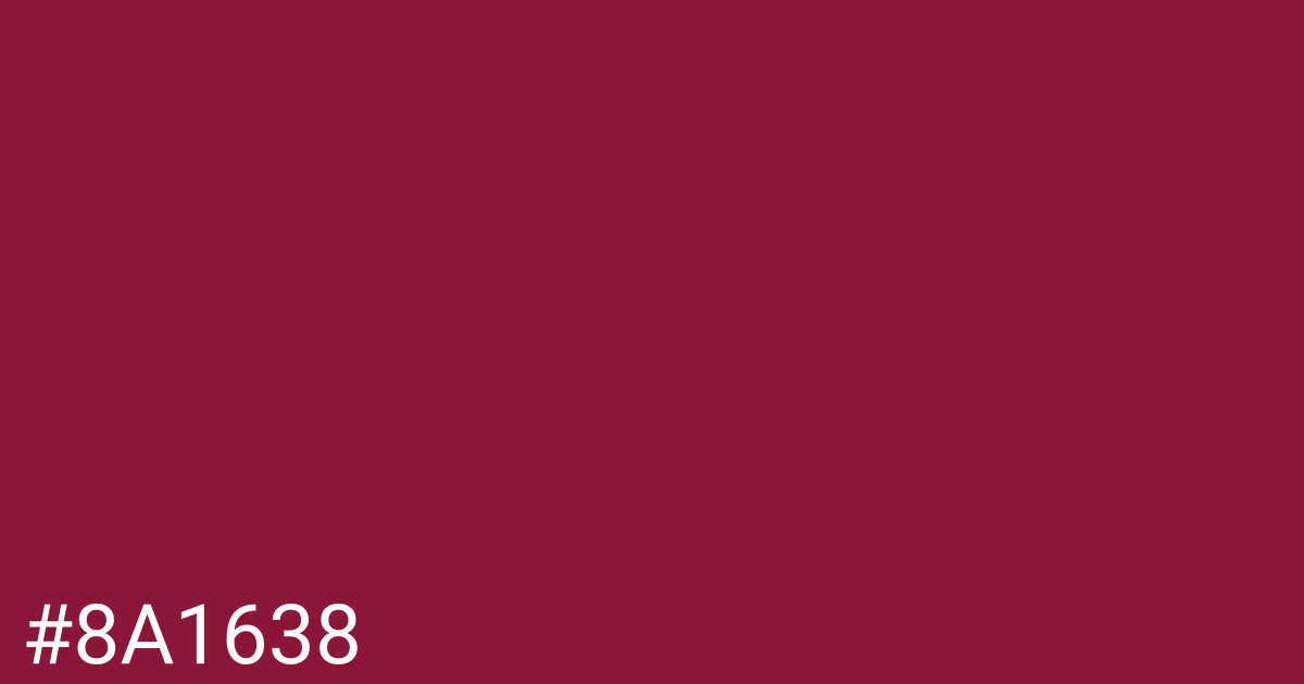 Hex color #8a1638 graphic