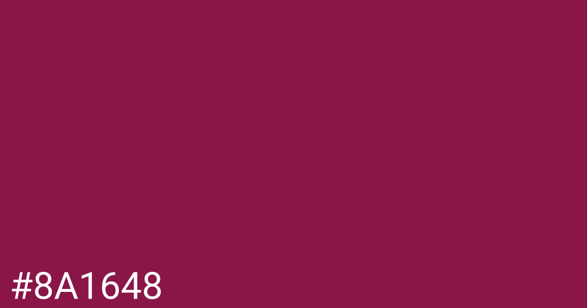 Hex color #8a1648 graphic