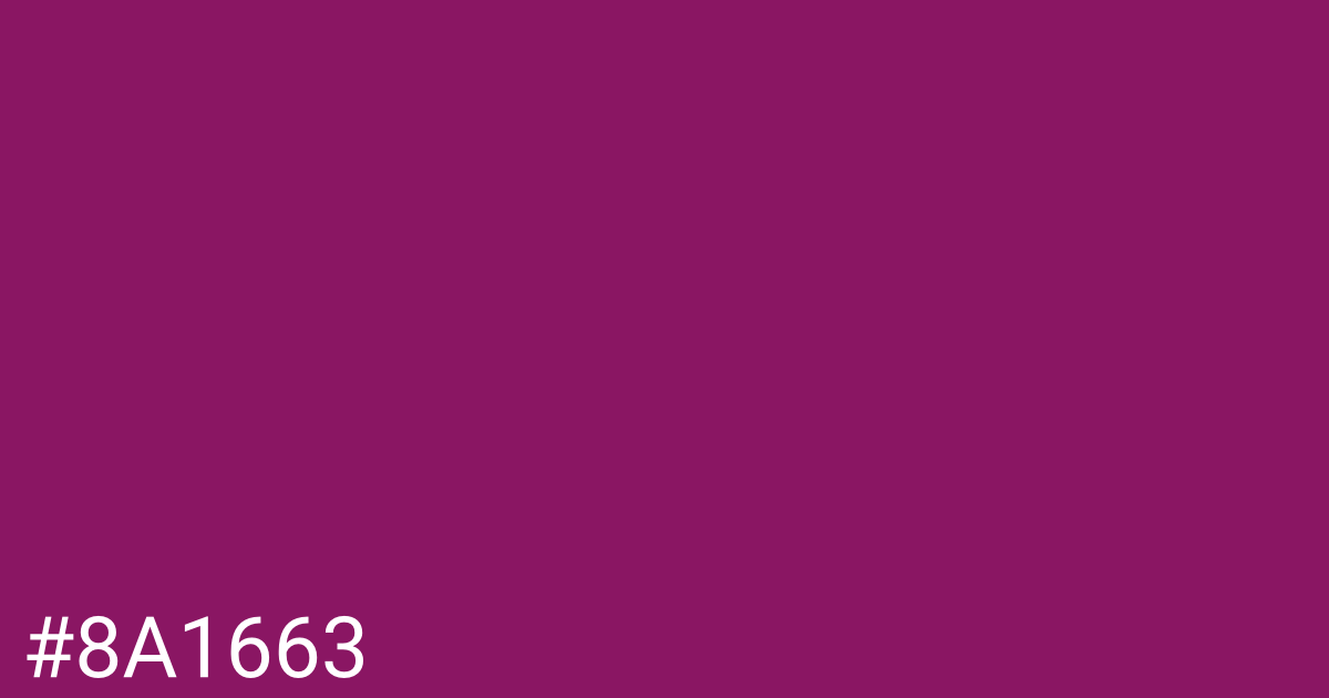 Hex color #8a1663 graphic