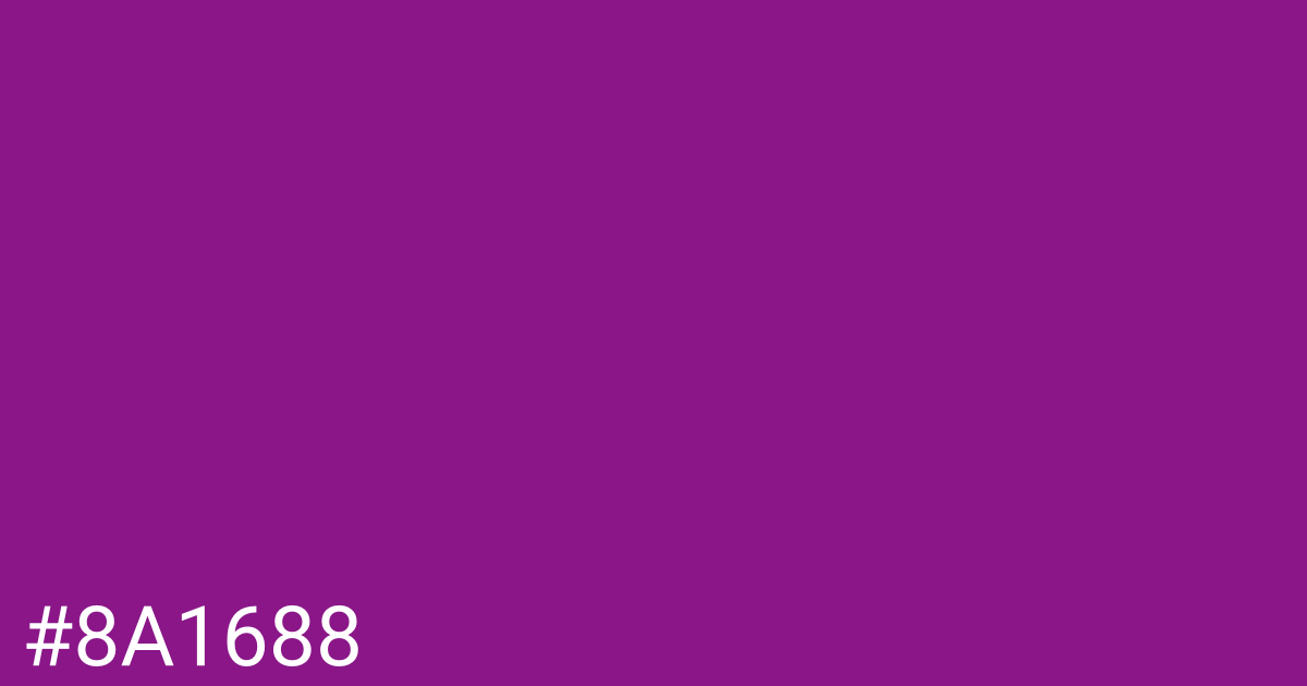 Hex color #8a1688 graphic