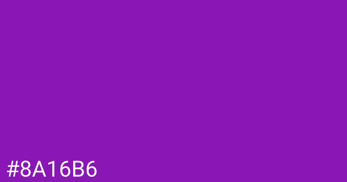 Hex color #8a16b6 graphic