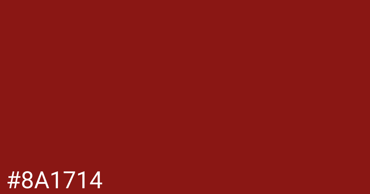 Hex color #8a1714 graphic