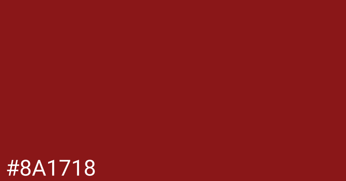 Hex color #8a1718 graphic