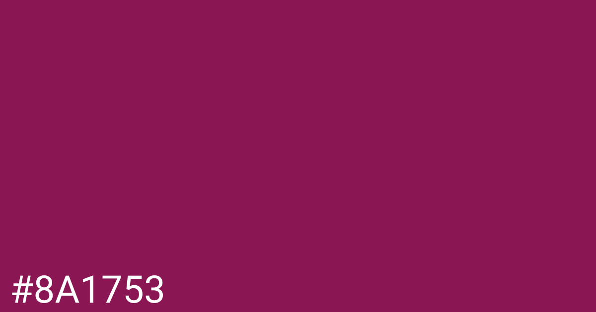 Hex color #8a1753 graphic