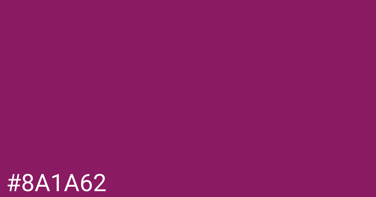 Hex color #8a1a62 graphic