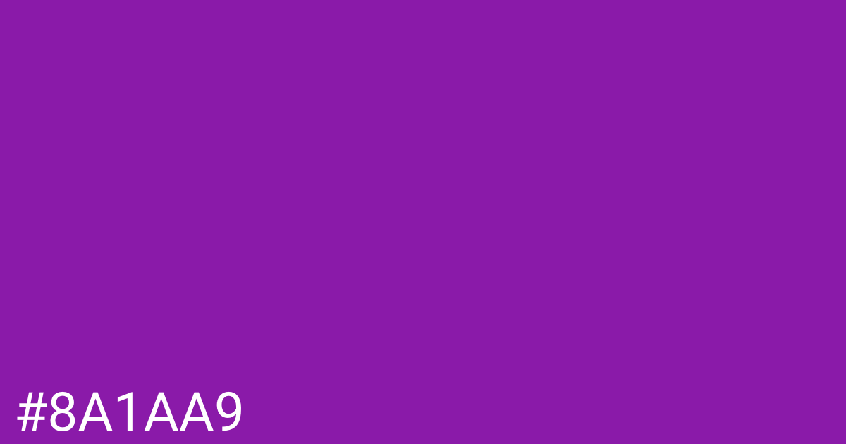Hex color #8a1aa9 graphic