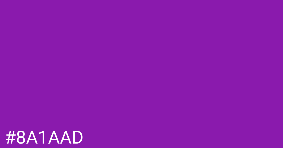 Hex color #8a1aad graphic