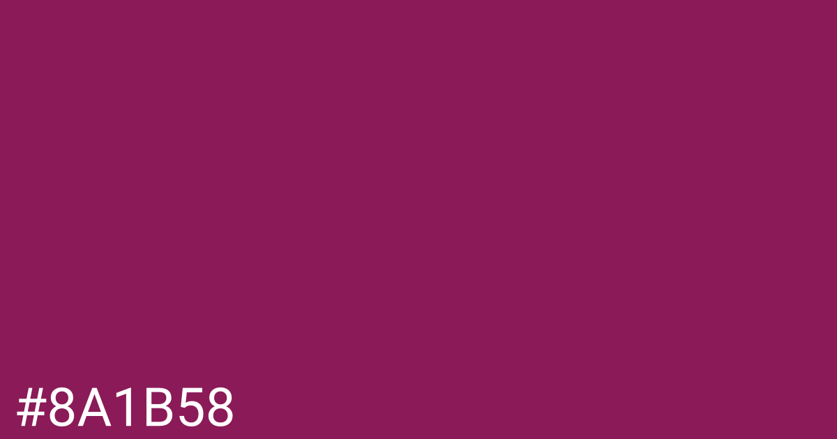 Hex color #8a1b58 graphic