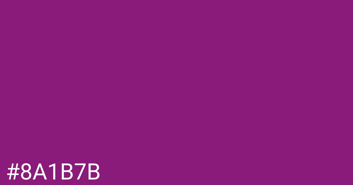 Hex color #8a1b7b graphic