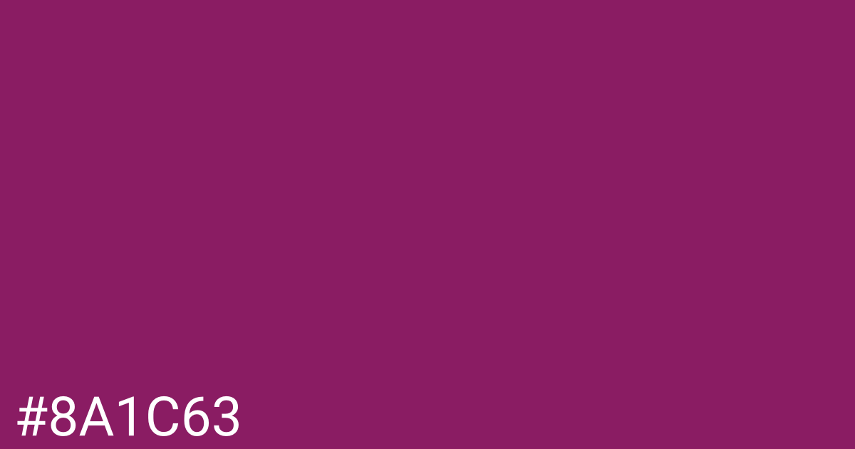 Hex color #8a1c63 graphic