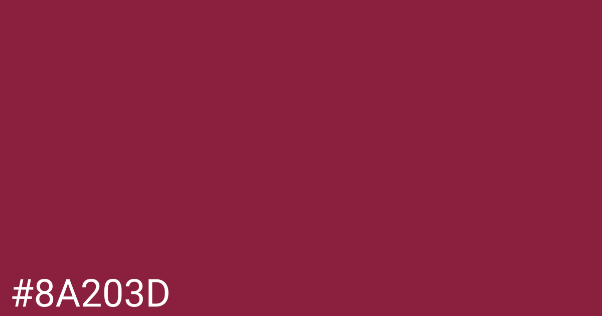 Hex color #8a203d graphic