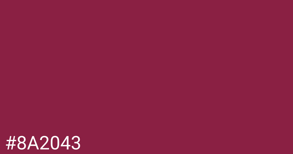 Hex color #8a2043 graphic