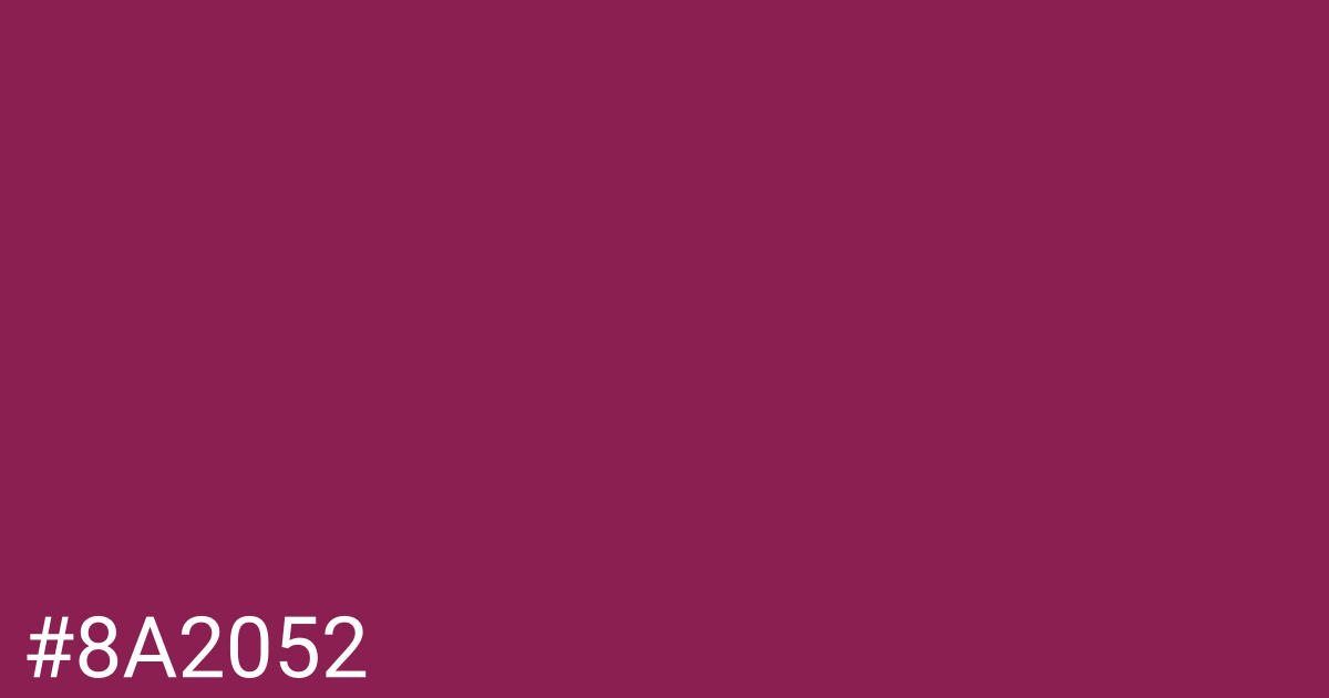 Hex color #8a2052 graphic