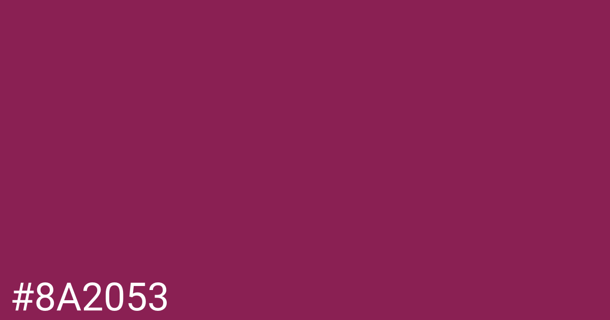 Hex color #8a2053 graphic