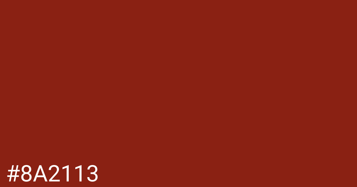 Hex color #8a2113 graphic