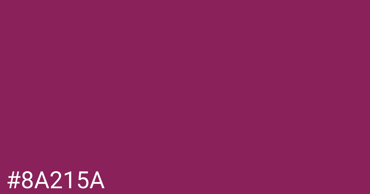 Hex color #8a215a graphic