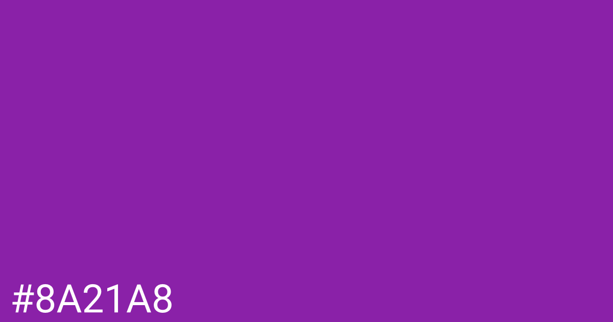 Hex color #8a21a8 graphic