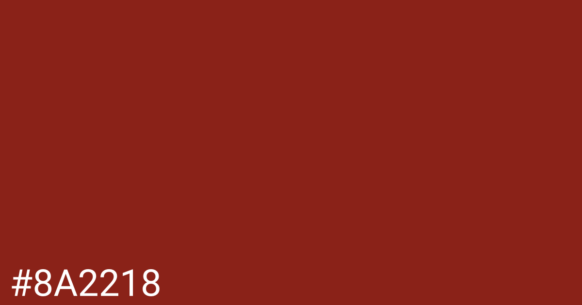 Hex color #8a2218 graphic