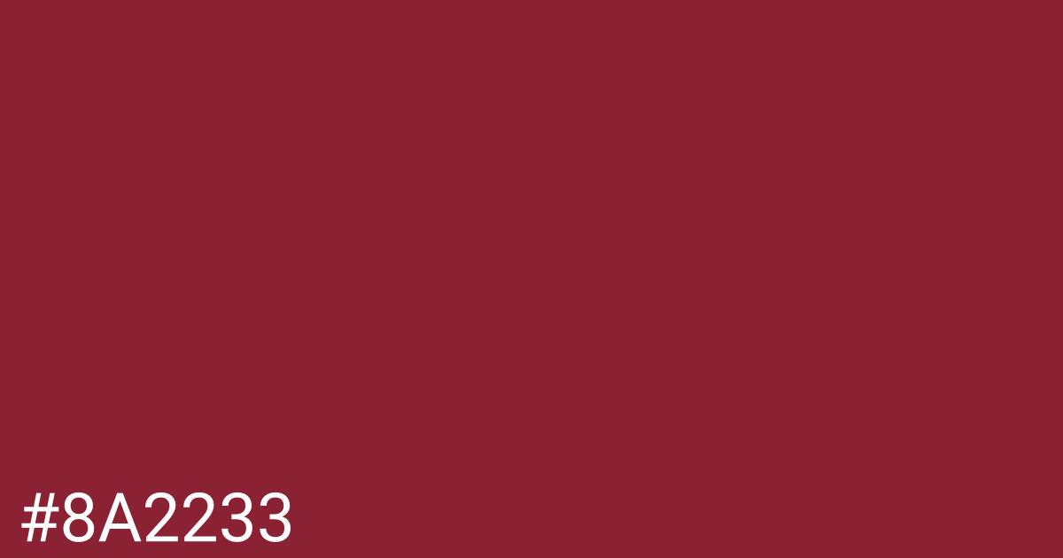 Hex color #8a2233 graphic