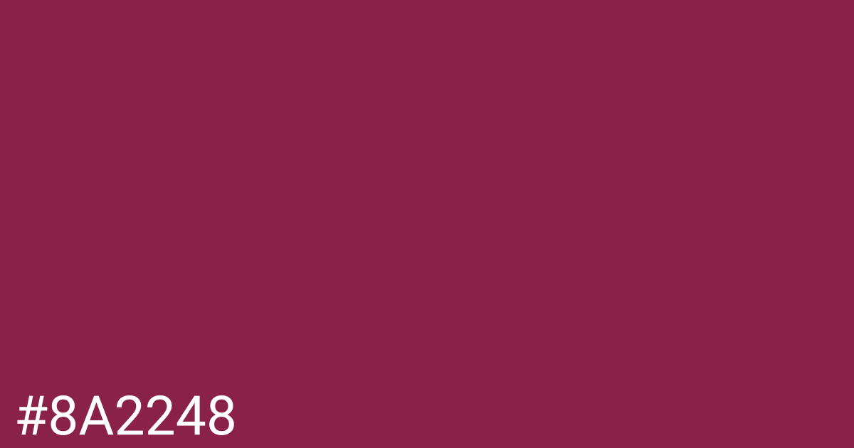 Hex color #8a2248 graphic