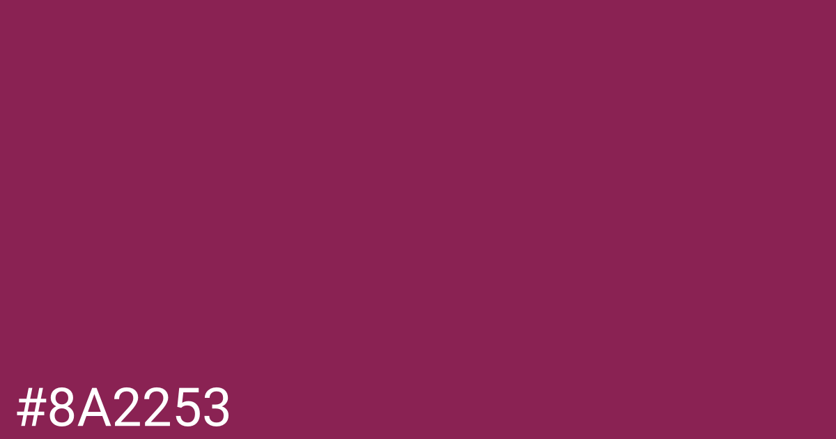 Hex color #8a2253 graphic