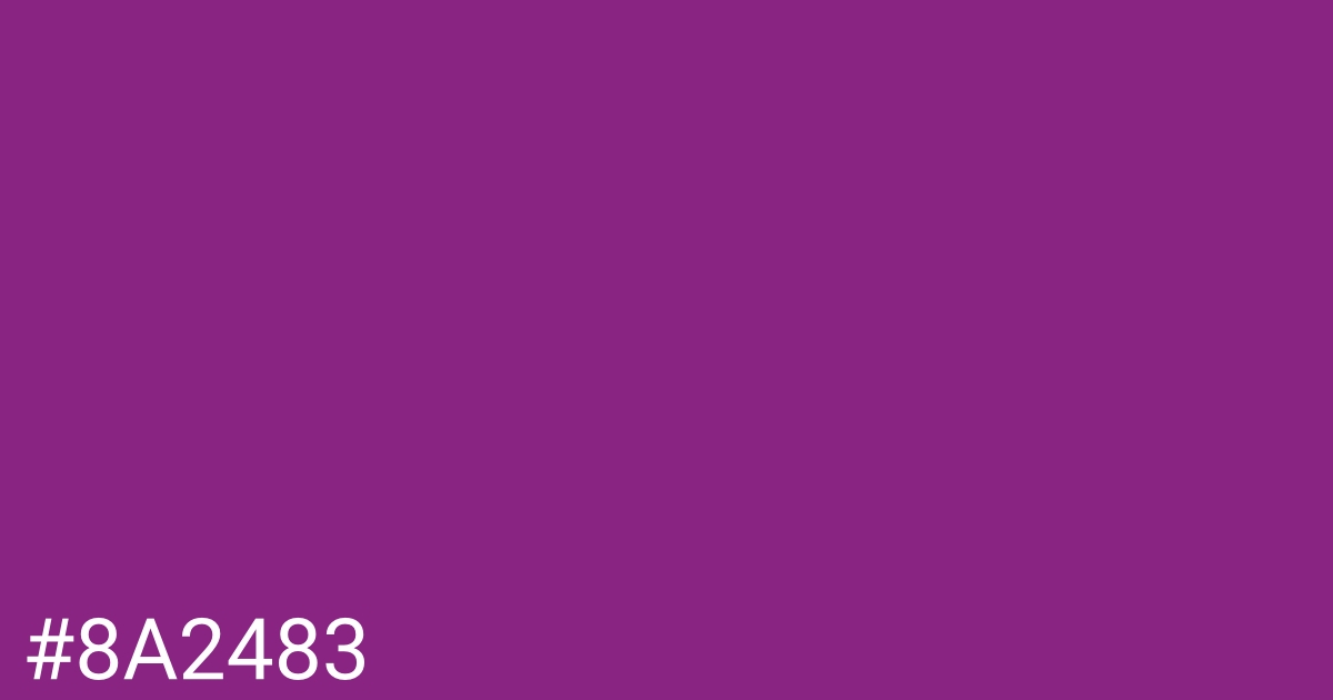 Hex color #8a2483 graphic