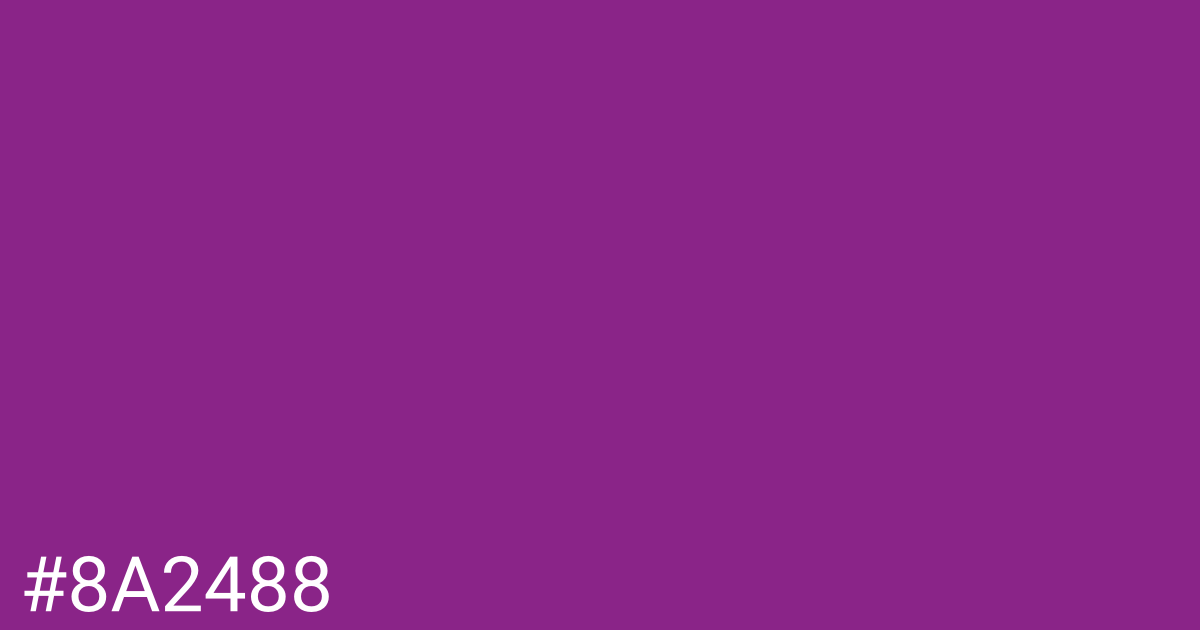 Hex color #8a2488 graphic