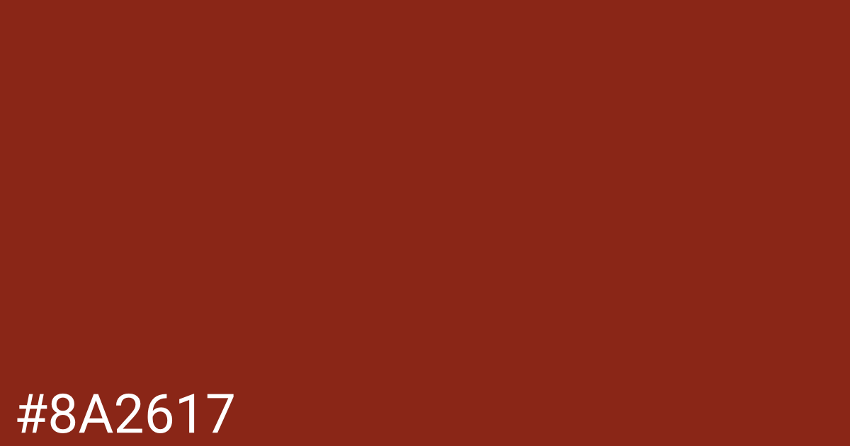 Hex color #8a2617 graphic