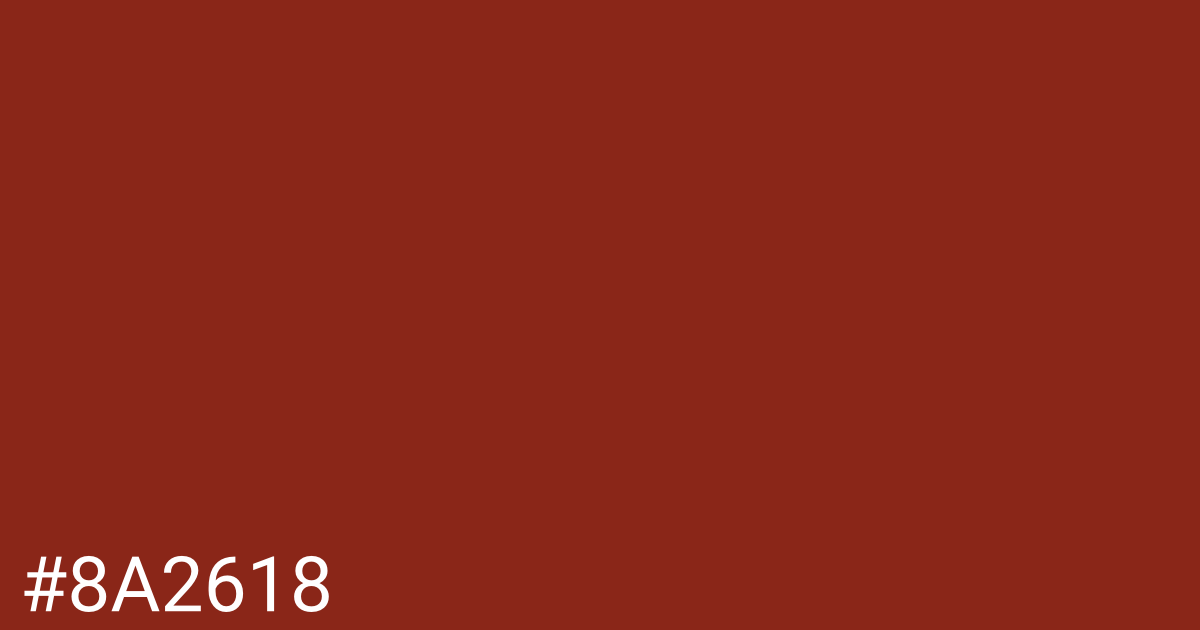 Hex color #8a2618 graphic