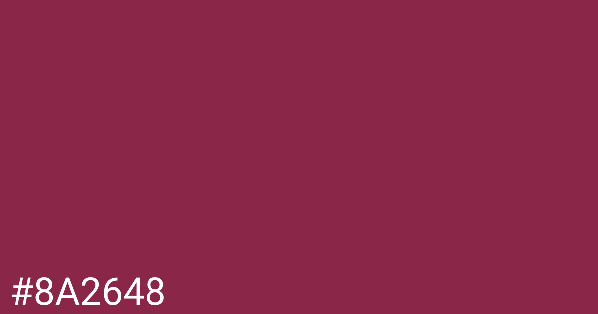 Hex color #8a2648 graphic