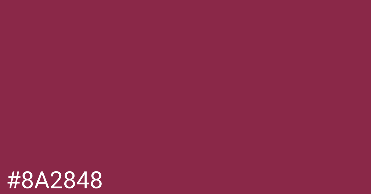 Hex color #8a2848 graphic