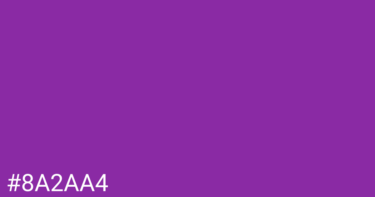 Hex color #8a2aa4 graphic
