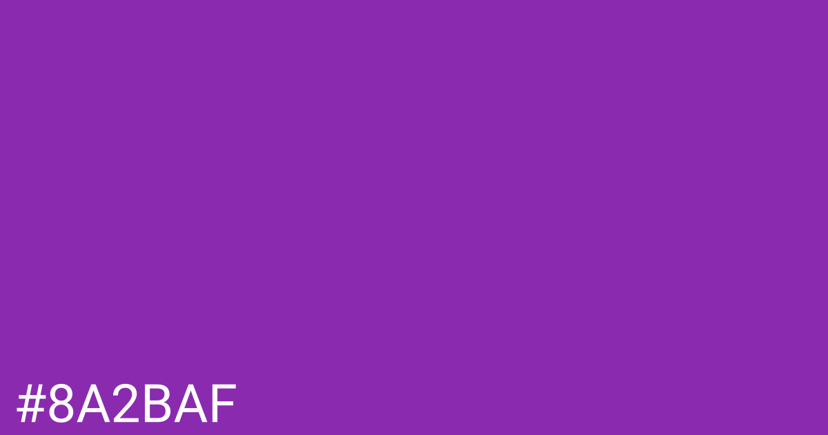 Hex color #8a2baf graphic