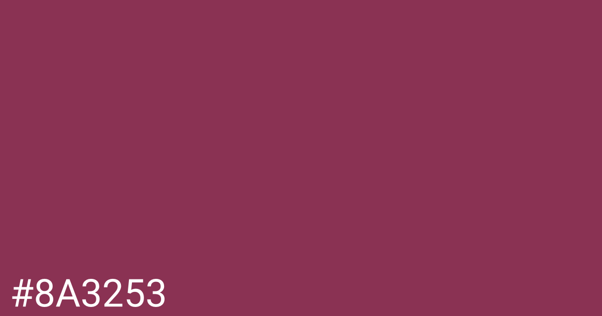 Hex color #8a3253 graphic