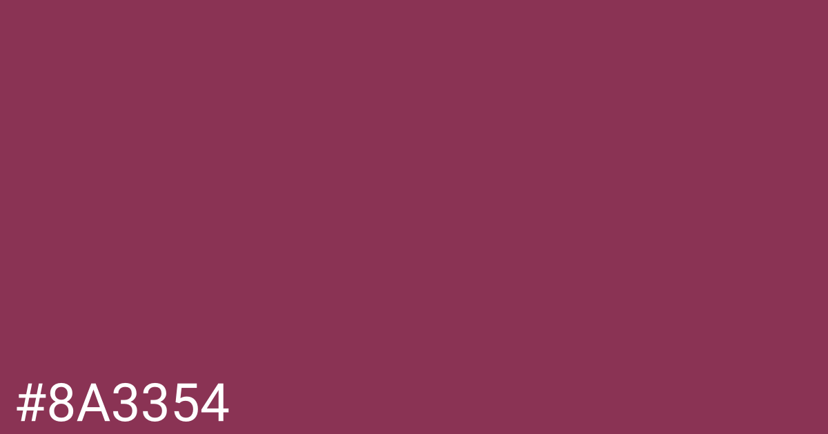 Hex color #8a3354 graphic