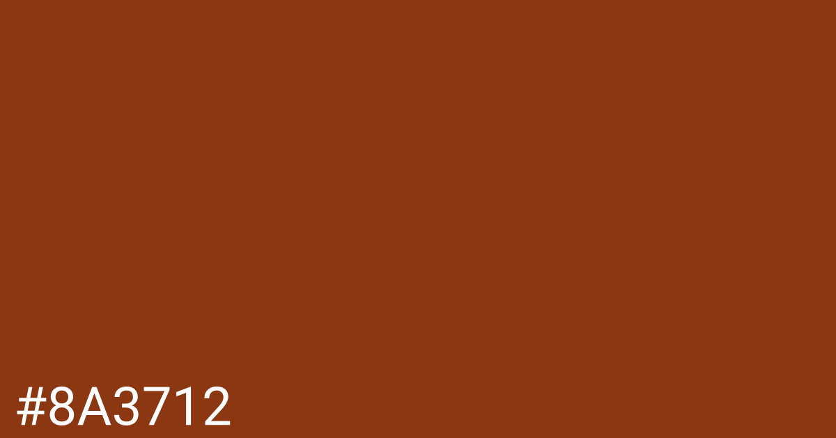 Hex color #8a3712 graphic