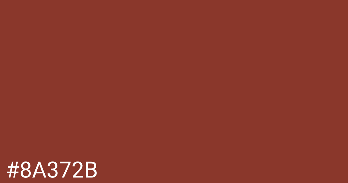 Hex color #8a372b graphic