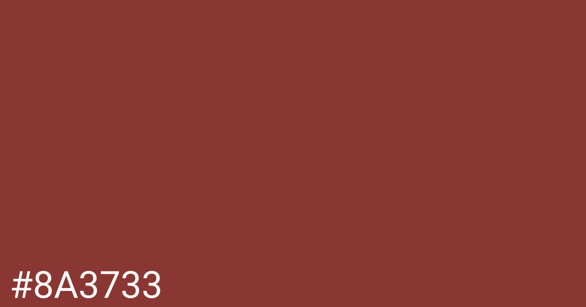 Hex color #8a3733 graphic