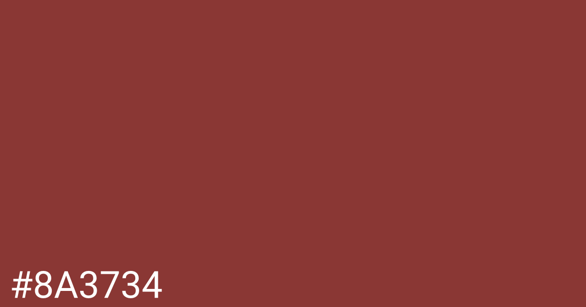 Hex color #8a3734 graphic