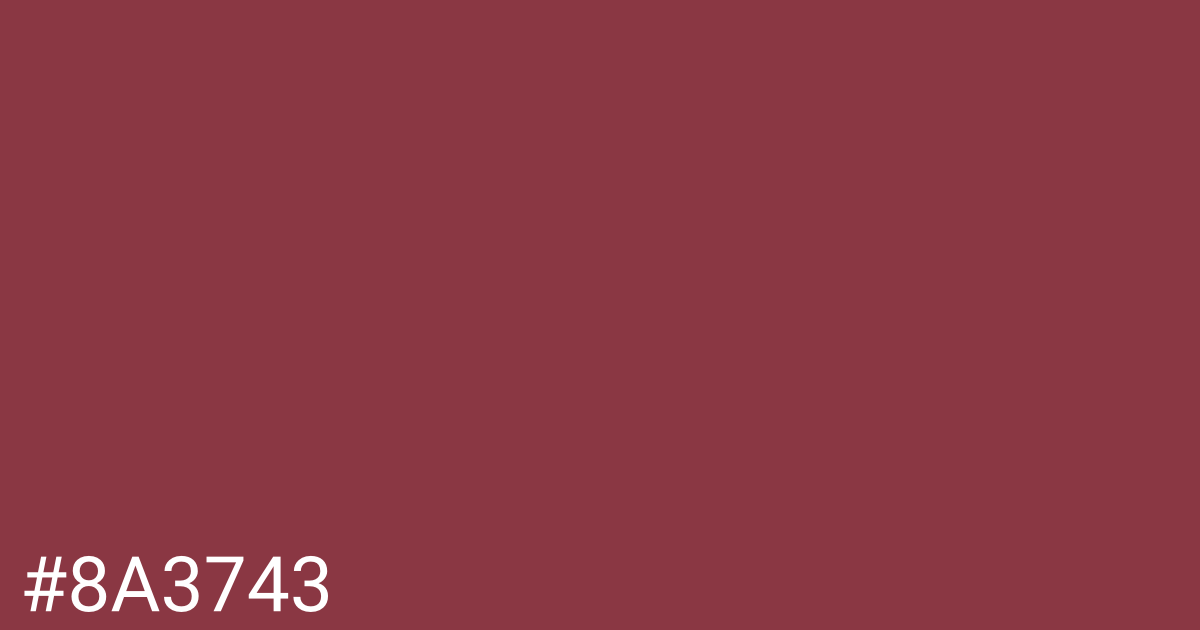 Hex color #8a3743 graphic