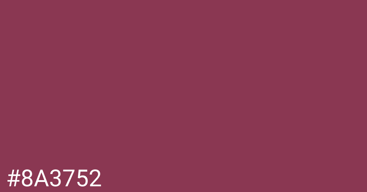 Hex color #8a3752 graphic