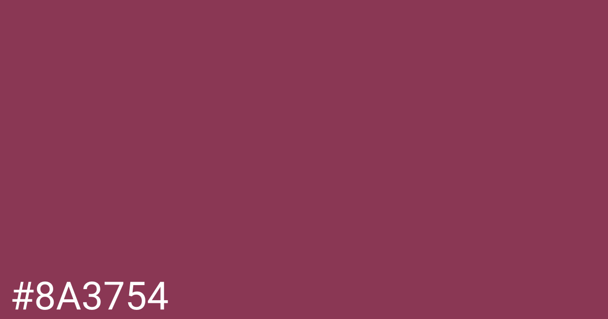 Hex color #8a3754 graphic