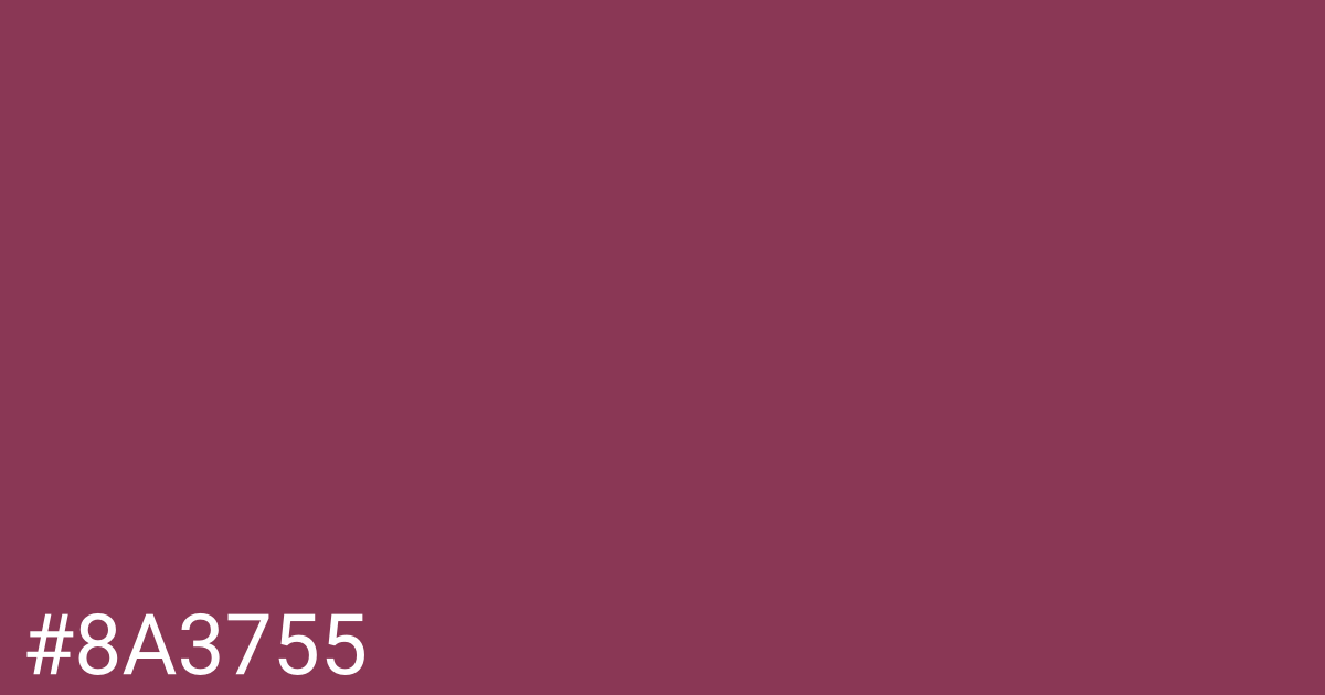 Hex color #8a3755 graphic