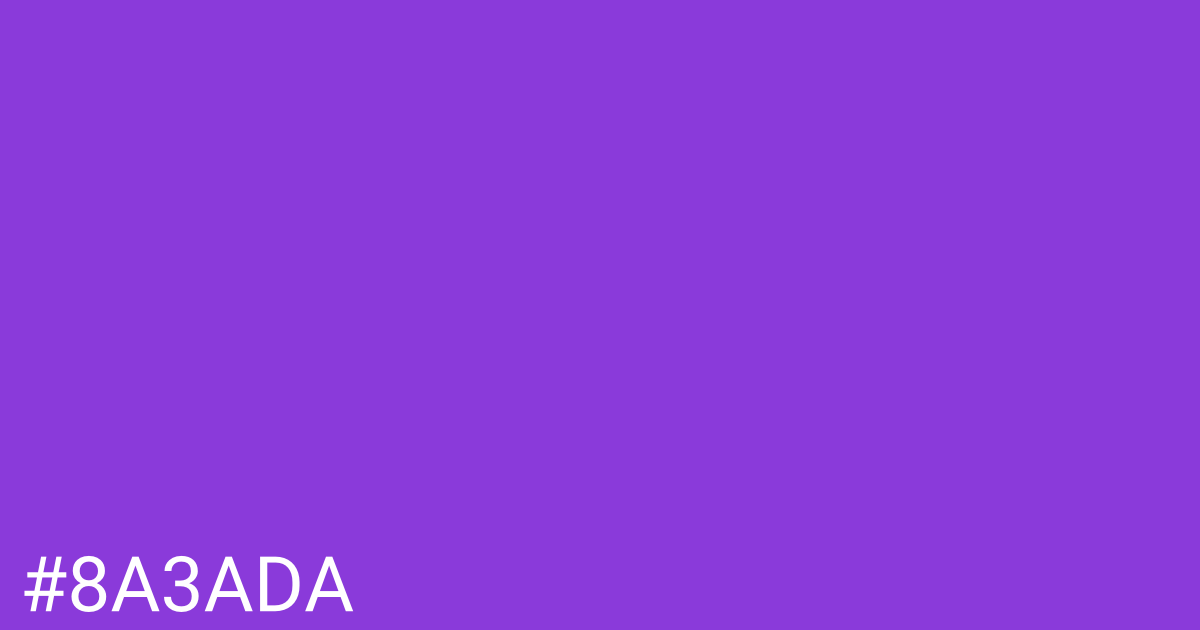 Hex color #8a3ada graphic