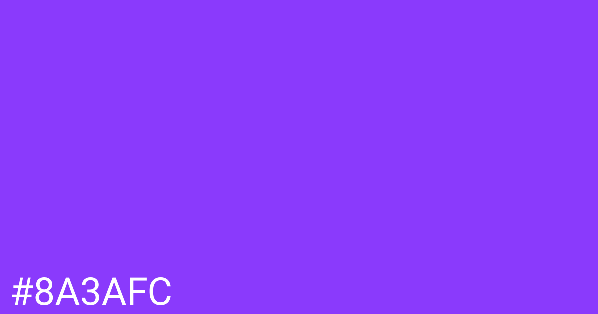 Hex color #8a3afc graphic