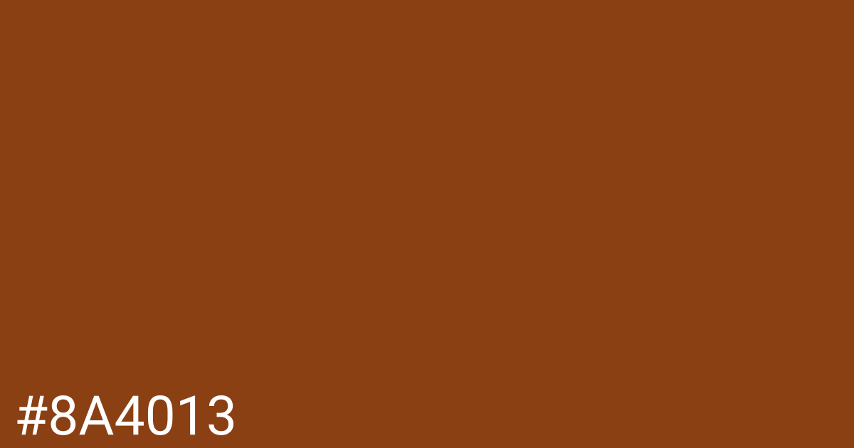 Hex color #8a4013 graphic