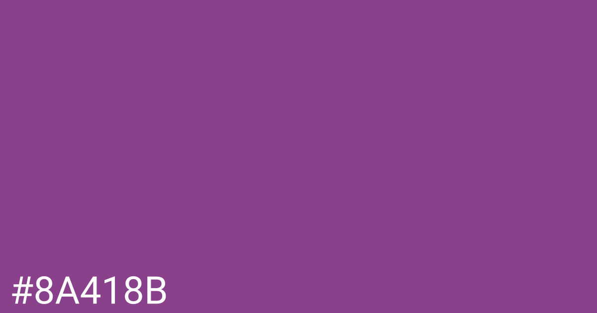 Hex color #8a418b graphic