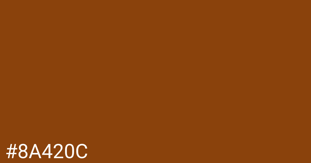 Hex color #8a420c graphic