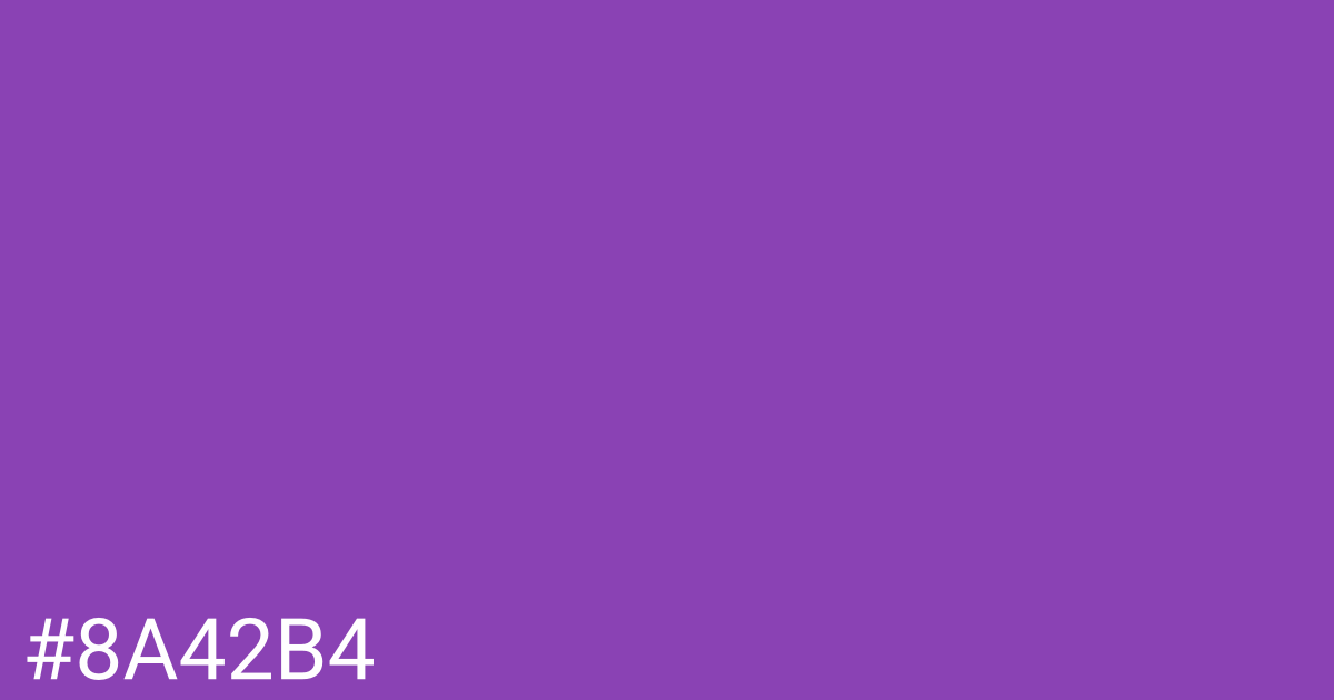 Hex color #8a42b4 graphic